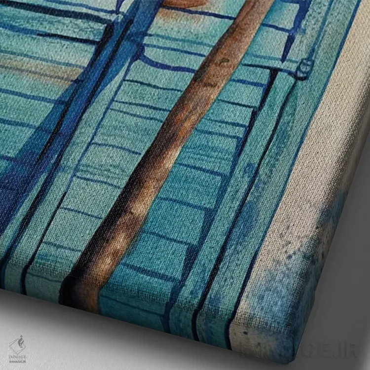 تابلو دکوراتیو سایه های نیمروز اثر دلنارا ال - نمای نزدیک بافت بوم