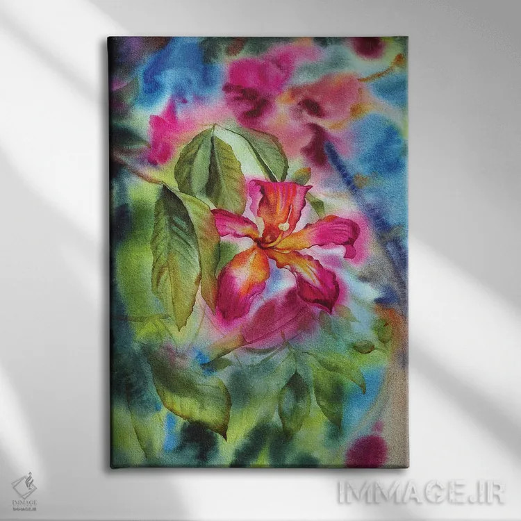 تابلو دکوراتیو درخت پنبه اثر دلنارا ال - نمای روبهرو روی دیوار