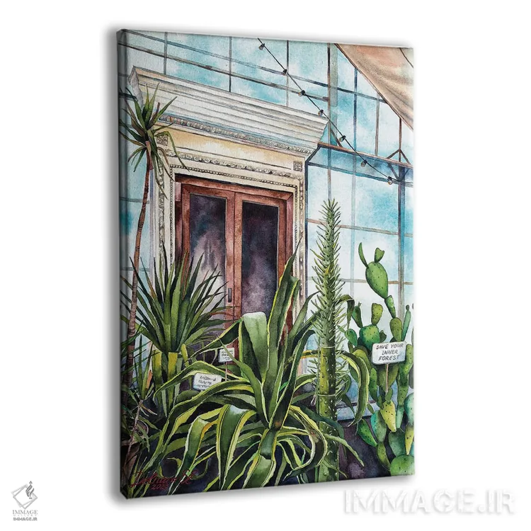 تابلو دکوراتیو جنگل درونی اثر دلنارا ال - نمای پرسپکتیو محصول