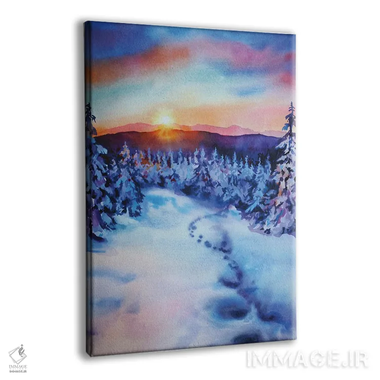 تابلو دکوراتیو حکایت زمستان اثر دلنارا ال - نمای پرسپکتیو محصول