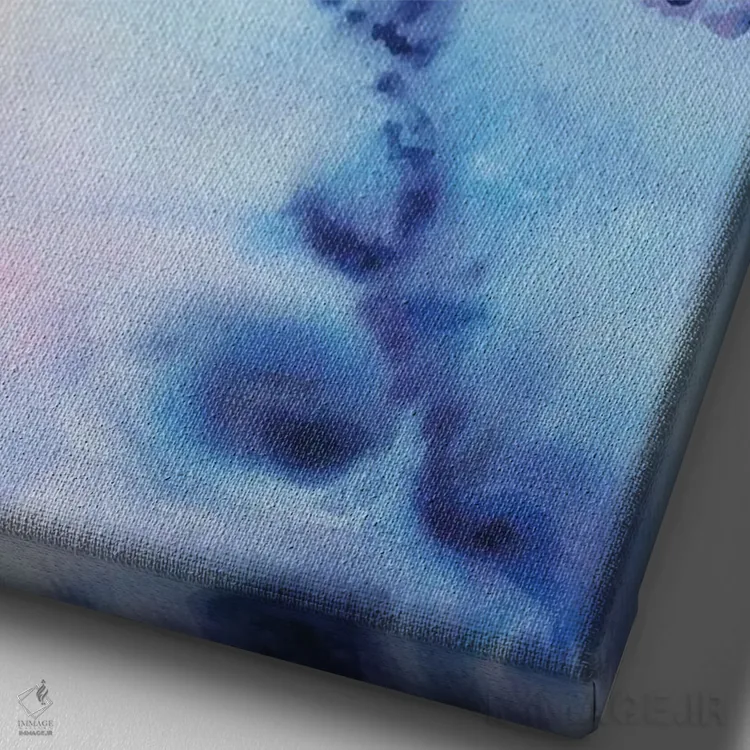 تابلو دکوراتیو حکایت زمستان اثر دلنارا ال - نمای نزدیک بافت بوم