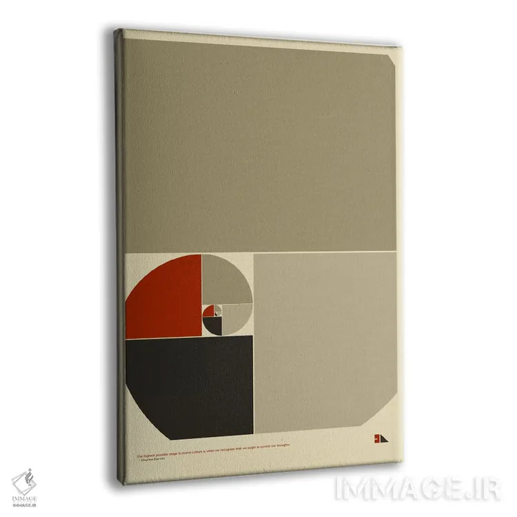 تابلو دکوراتیو نسبت طلایی اثر طراحی ۲۰۴۶ - نمای پرسپکتیو محصول