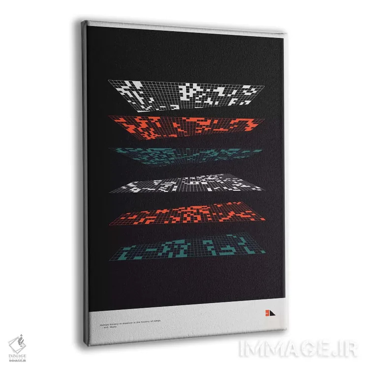 تابلو دکوراتیو زندگی چندگانه اثر طراحی ۲۰۴۶ - نمای پرسپکتیو محصول