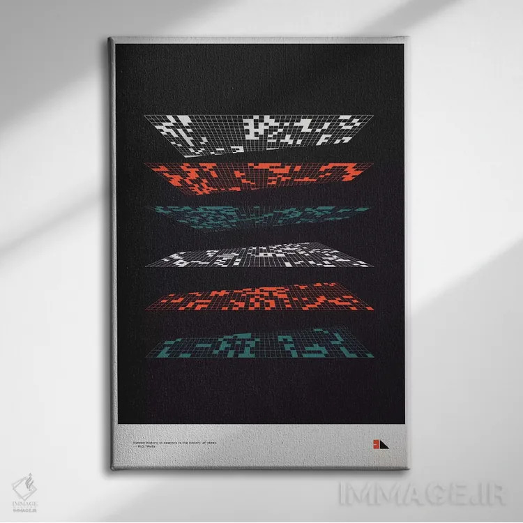 تابلو دکوراتیو زندگی چندگانه اثر طراحی ۲۰۴۶ - نمای روبهرو روی دیوار