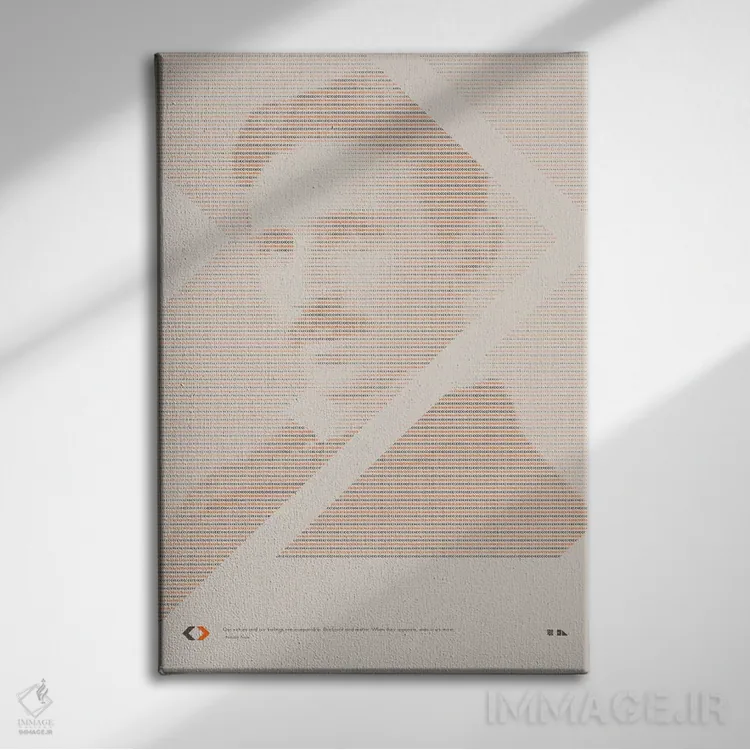 تابلو دکوراتیو نیکولا تسلا اثر طراحی ۲۰۴۶ - نمای روبهرو روی دیوار