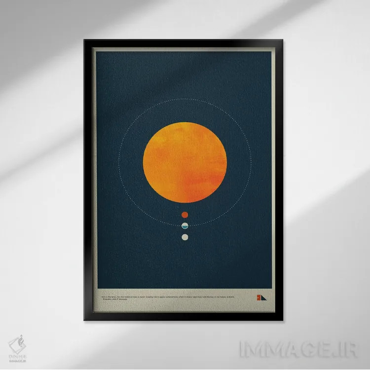 تابلو دکوراتیو منطقه قابل سکونت اثر طراحی ۲۰۴۶ - نمای قابدار مشکی