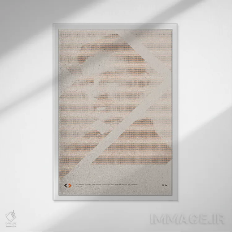 تابلو دکوراتیو نیکولا تسلا اثر طراحی ۲۰۴۶ - نمای قابدار سفید