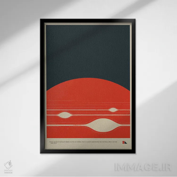 تابلو دکوراتیو مشتری اثر طراحی ۲۰۴۶ - نمای قابدار مشکی