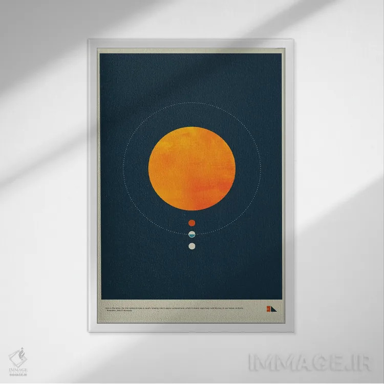 تابلو دکوراتیو منطقه قابل سکونت اثر طراحی ۲۰۴۶ - نمای قابدار سفید