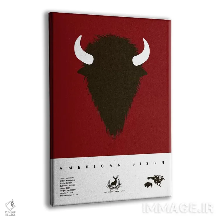 تابلو دکوراتیو بایسون آمریکایی اثر طراحی ۲۰۴۶ - نمای پرسپکتیو محصول