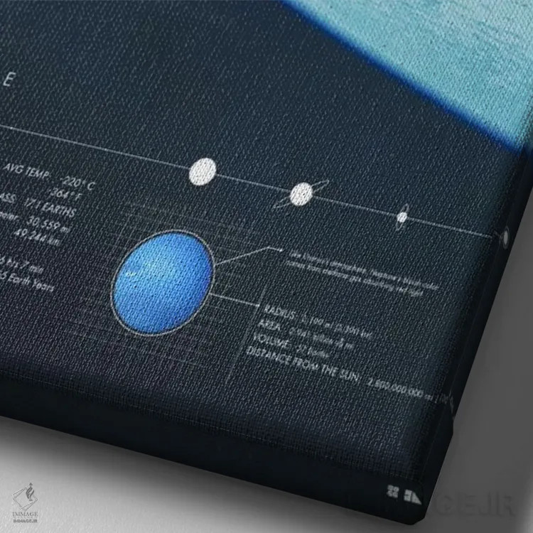 تابلو دکوراتیو نپتون اثر طراحی ۲۰۴۶ - نمای نزدیک بافت بوم