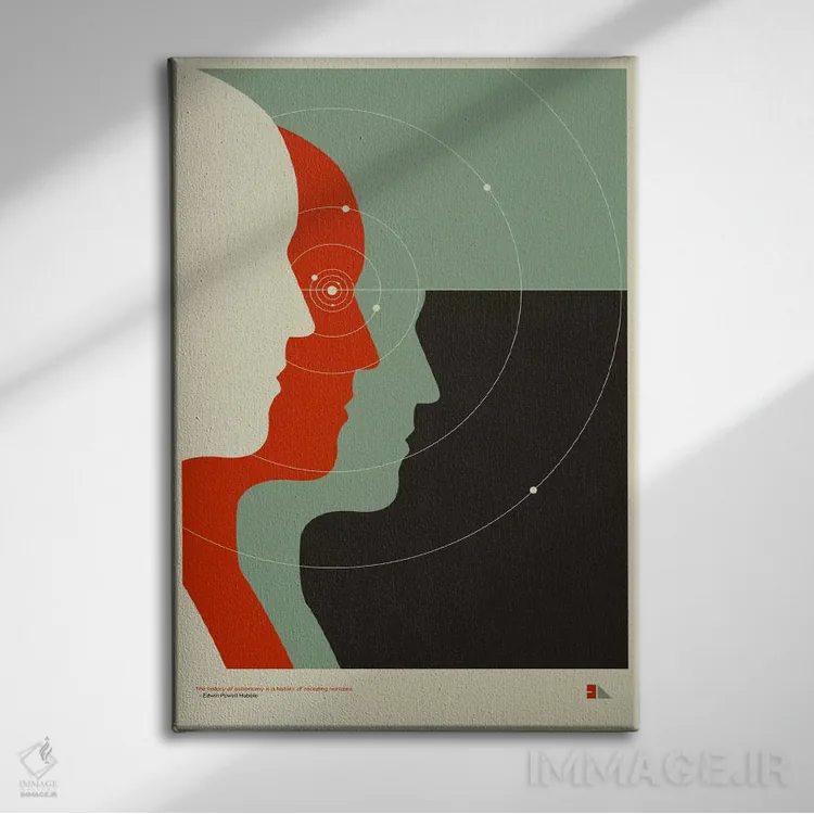 تابلو دکوراتیو طیف سنج اثر طراحی ۲۰۴۶ - نمای روبهرو روی دیوار