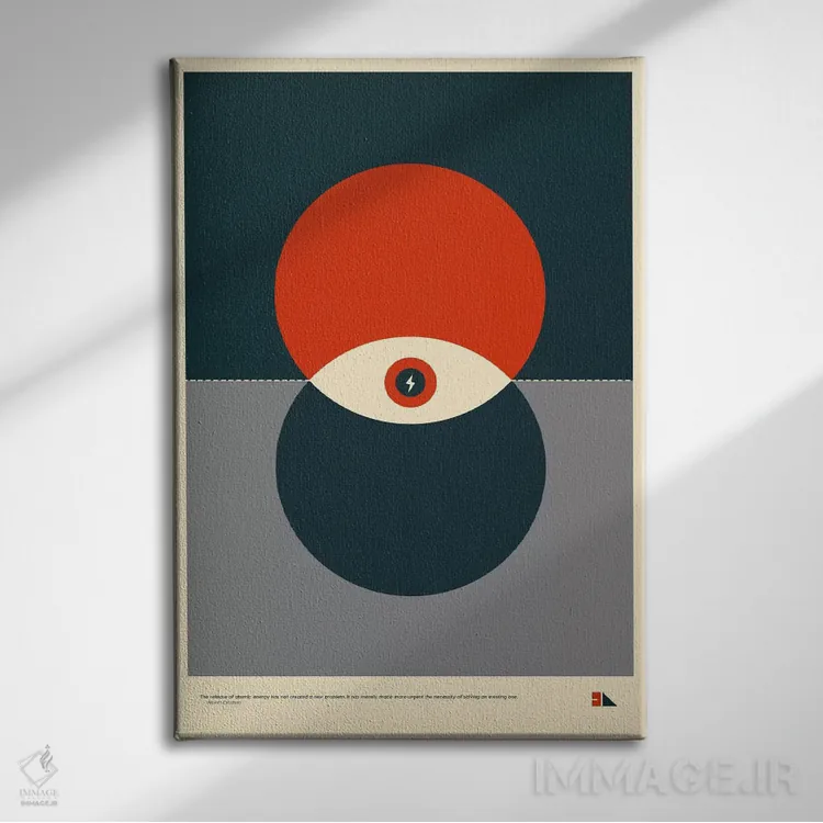 تابلو دکوراتیو شکاف اثر طراحی ۲۰۴۶ - نمای روبهرو روی دیوار