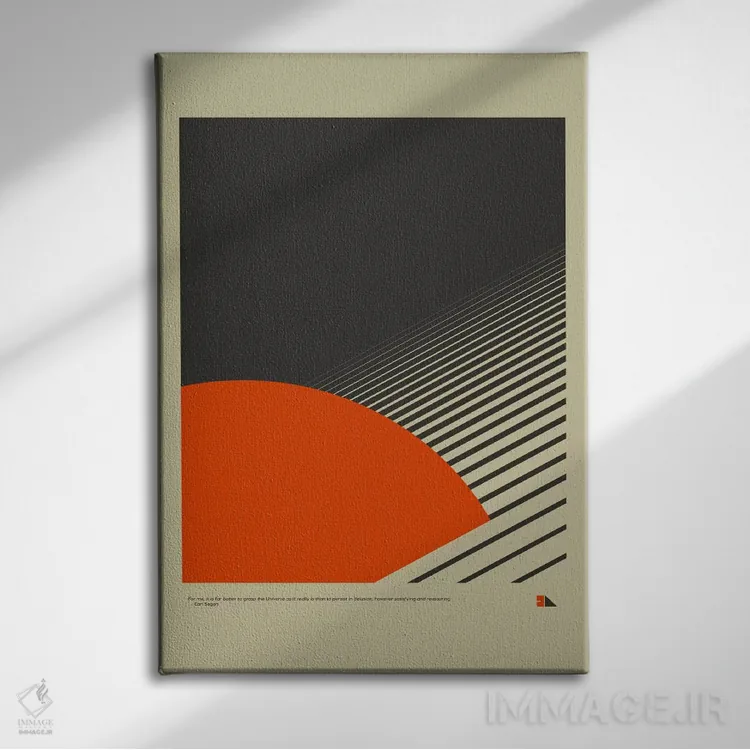 تابلو دکوراتیو حلقه ها اثر طراحی ۲۰۴۶ - نمای روبهرو روی دیوار