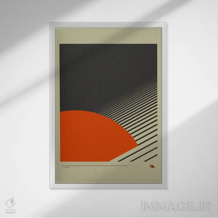 تابلو دکوراتیو حلقه ها اثر طراحی ۲۰۴۶ - نمای قابدار سفید