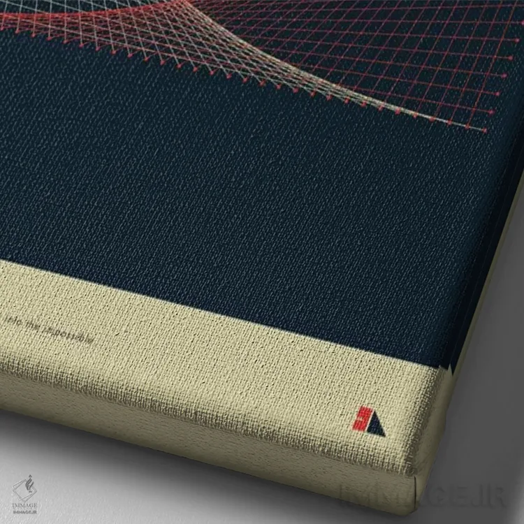 تابلو دکوراتیو ریسه ها اثر طراحی ۲۰۴۶ - نمای نزدیک بافت بوم