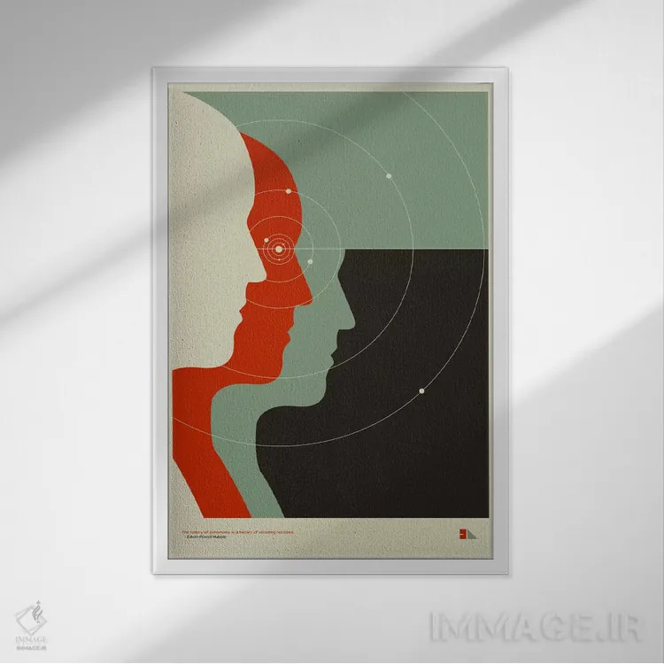 تابلو دکوراتیو طیف سنج اثر طراحی ۲۰۴۶ - نمای قابدار سفید