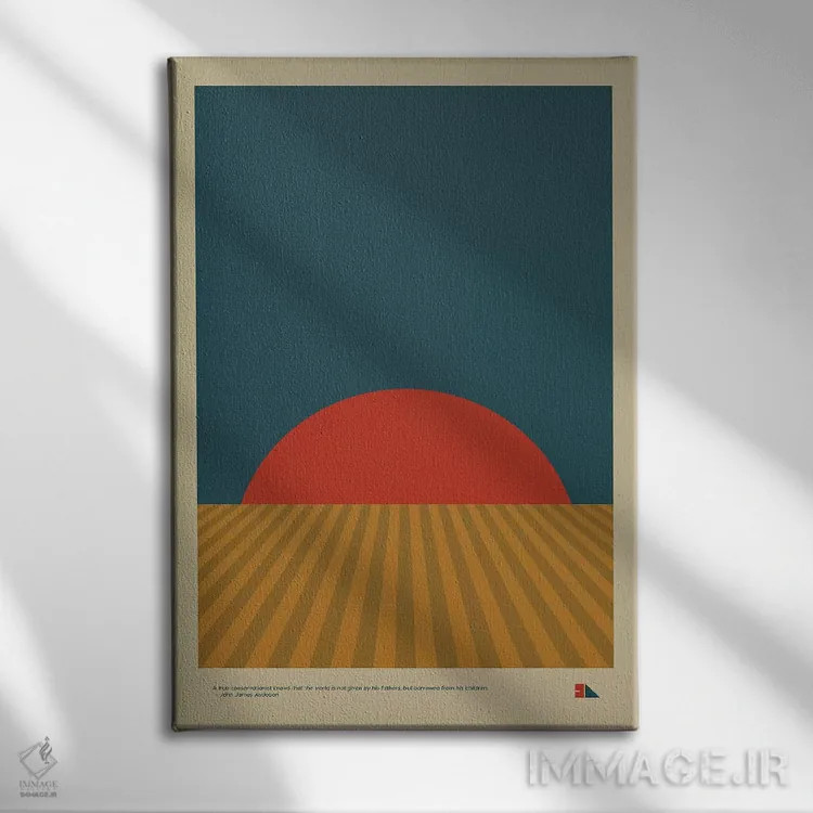 تابلو مدرن غله اثر طراحی ۲۰۴۶ - نمای روبهرو روی دیوار