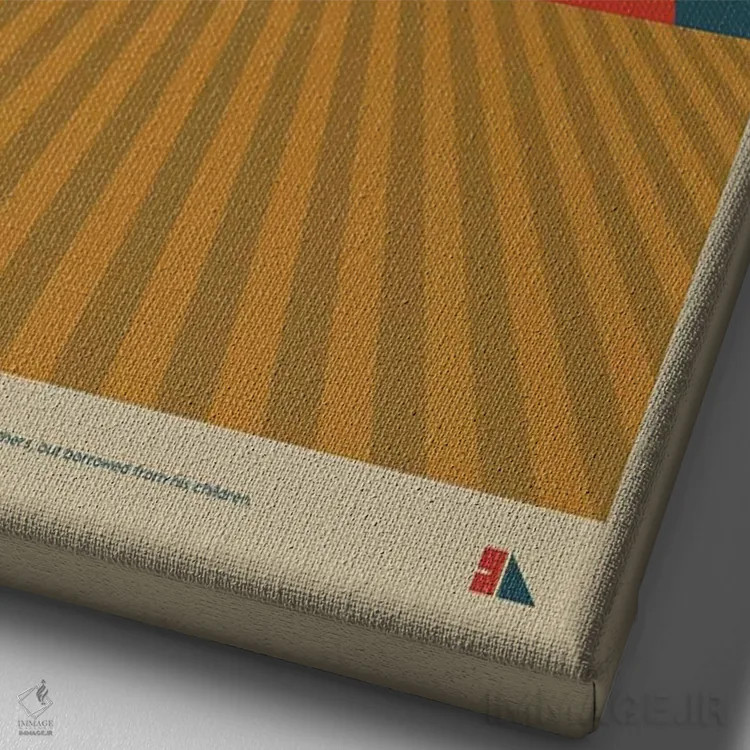 تابلو مدرن غله اثر طراحی ۲۰۴۶ - نمای نزدیک بافت بوم