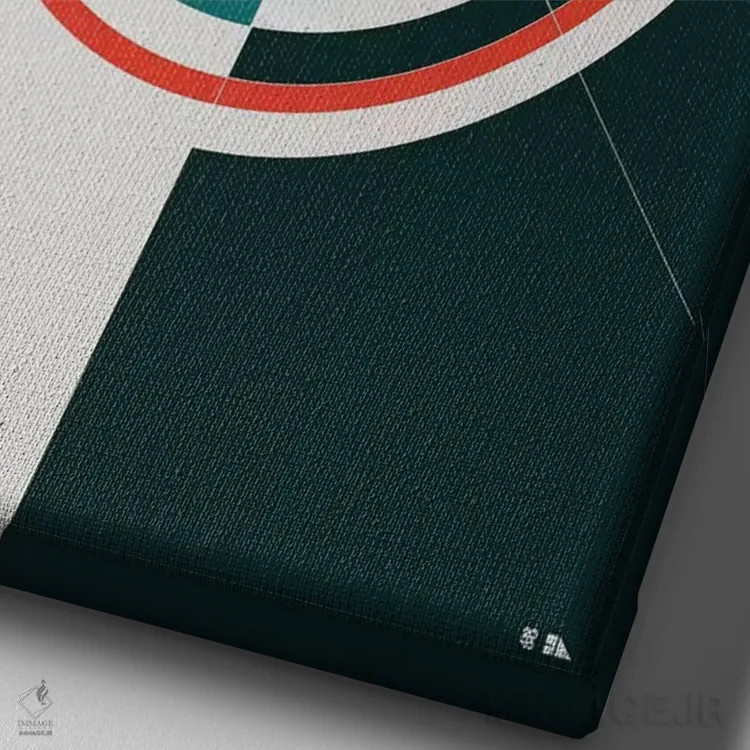 تابلو دکوراتیو مدارها اثر طراحی ۲۰۴۶ - نمای نزدیک بافت بوم