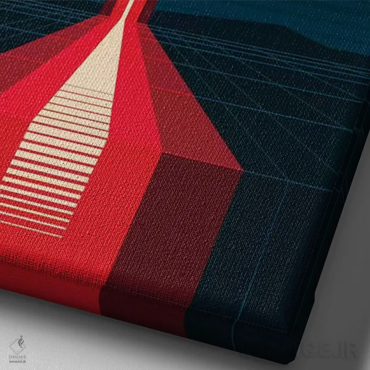 تابلو دکوراتیو پرواز یا بلند شدن اثر طراحی ۲۰۴۶ - نمای نزدیک بافت بوم