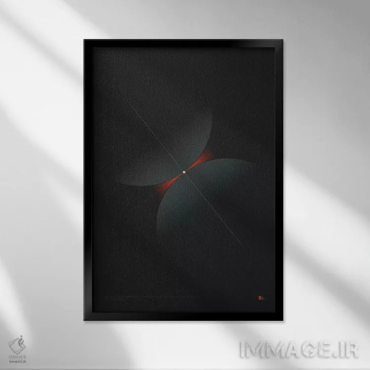 تابلو دکوراتیو برخورد I اثر طراحی ۲۰۴۶ - نمای قابدار مشکی