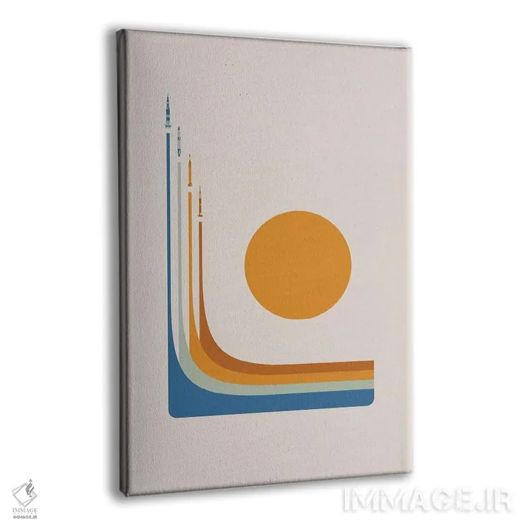 تابلو مینیمال رقابت فضایی اثر طراحی ۲۰۴۶ - نمای پرسپکتیو محصول