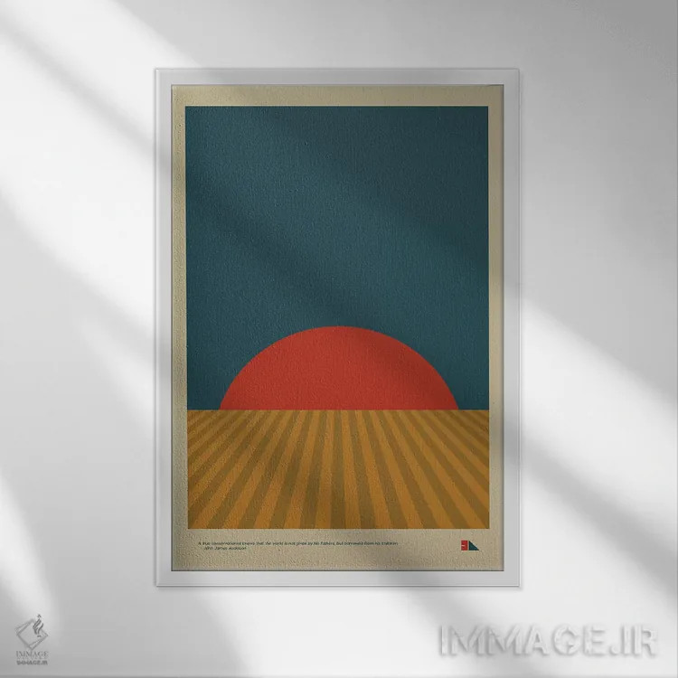 تابلو مدرن غله اثر طراحی ۲۰۴۶ - نمای قابدار سفید