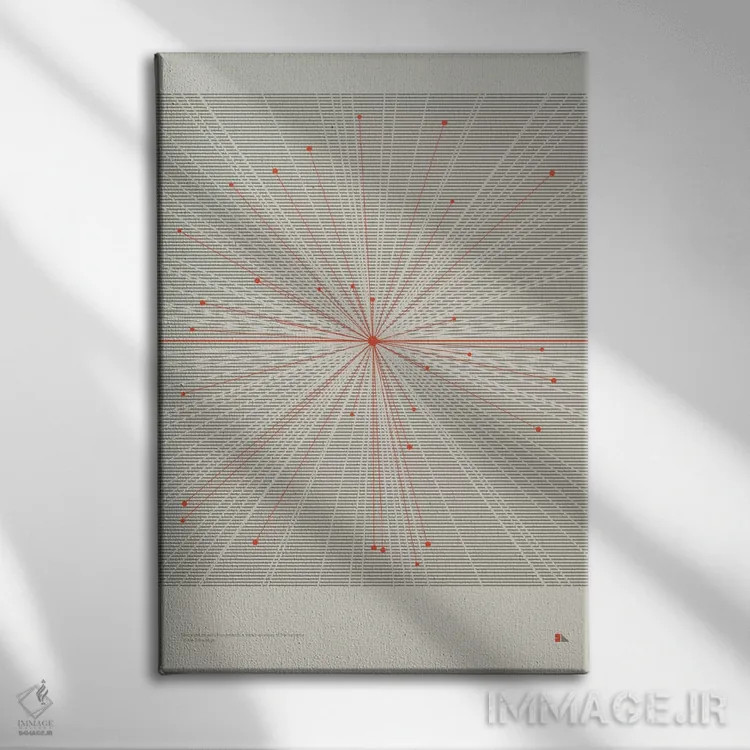 تابلو دکوراتیو برخورد II اثر طراحی ۲۰۴۶ - نمای روبهرو روی دیوار