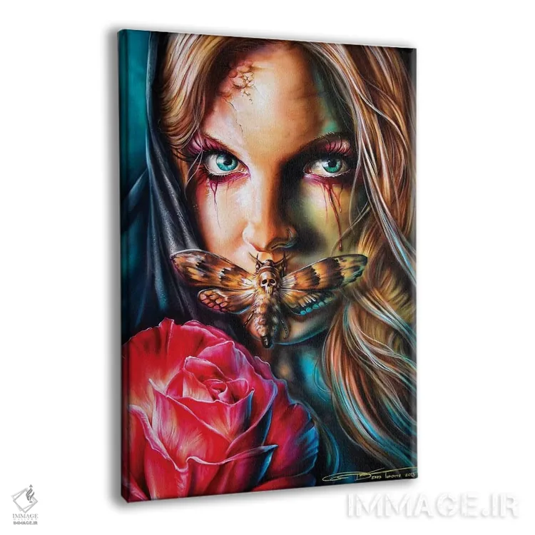 تابلو دکوراتیو شب پره مرگ اثر درک تورکوت - نمای پرسپکتیو محصول