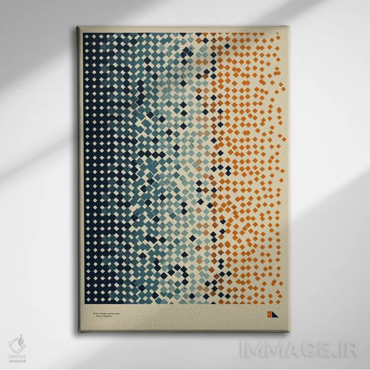 تابلو دکوراتیو آنتروپی اثر طراحی ۲۰۴۶ - نمای روبهرو روی دیوار