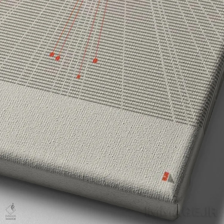 تابلو دکوراتیو برخورد II اثر طراحی ۲۰۴۶ - نمای نزدیک بافت بوم