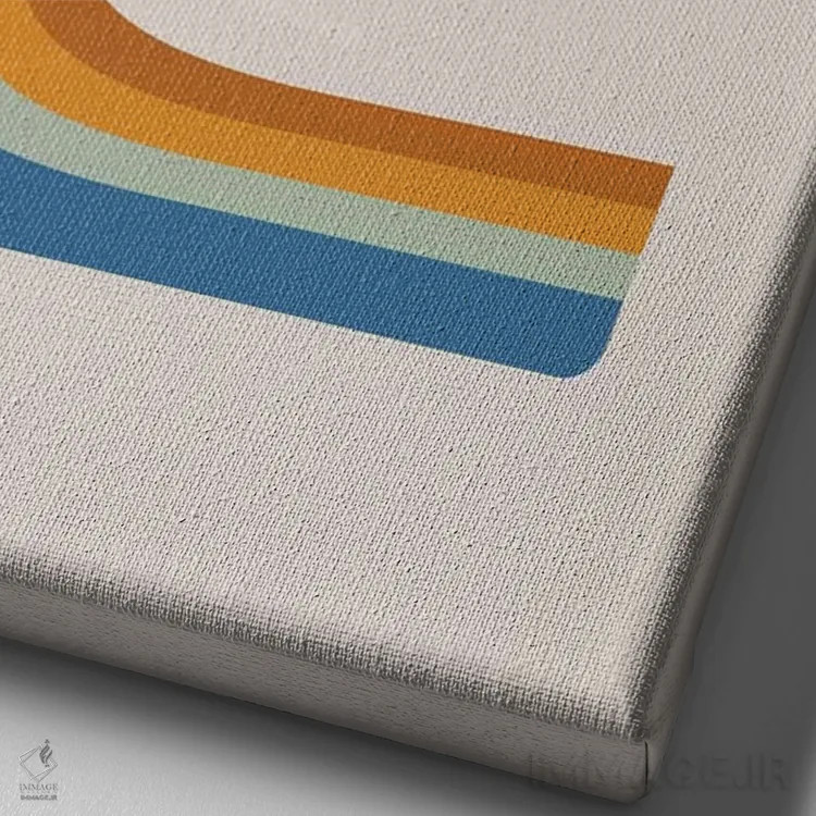 تابلو مینیمال رقابت فضایی اثر طراحی ۲۰۴۶ - نمای نزدیک بافت بوم