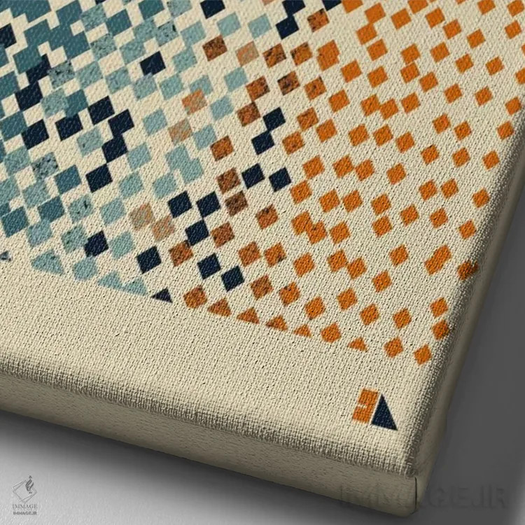 تابلو دکوراتیو آنتروپی اثر طراحی ۲۰۴۶ - نمای نزدیک بافت بوم