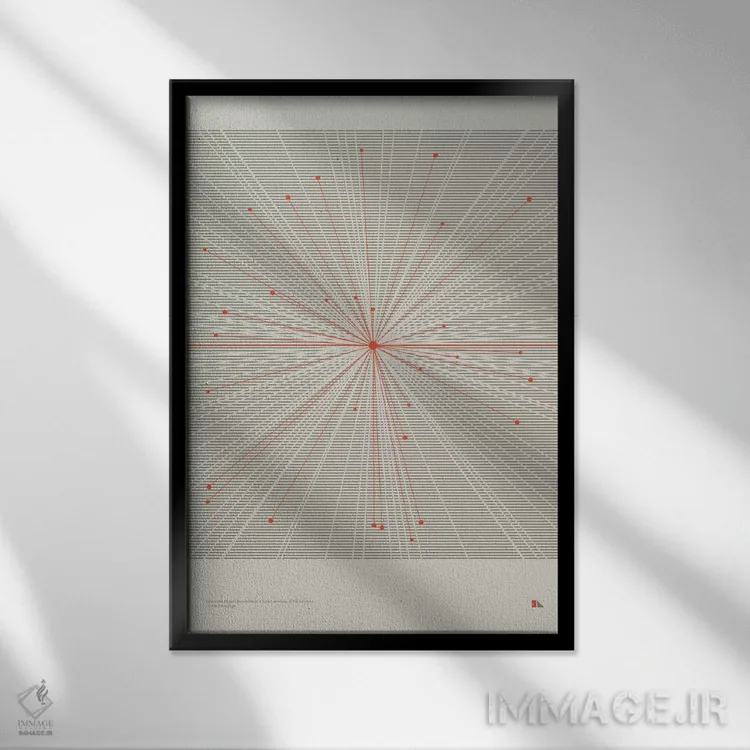 تابلو دکوراتیو برخورد II اثر طراحی ۲۰۴۶ - نمای قابدار مشکی