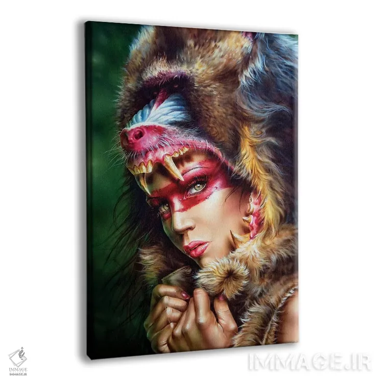 تابلو دکوراتیو ماندریل شکارچی اثر درک تورکوت - نمای پرسپکتیو محصول