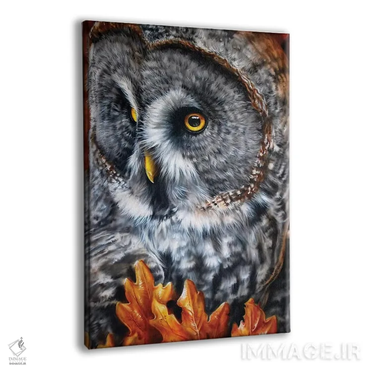 تابلو دکوراتیو خاکستری بزرگ اثر درک تورکوت - نمای پرسپکتیو محصول