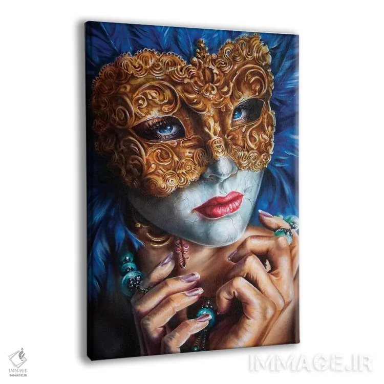 تابلو دکوراتیو نقاب دار اثر درک تورکوت - نمای پرسپکتیو محصول