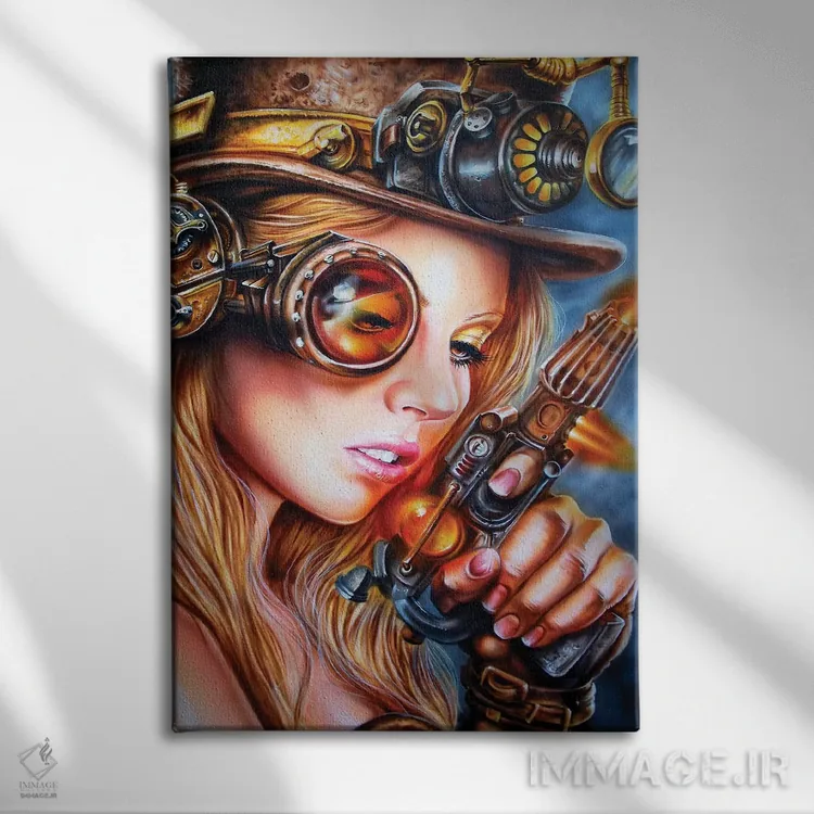 تابلو دکوراتیو استیم پانک اثر درک تورکوت - نمای روبهرو روی دیوار