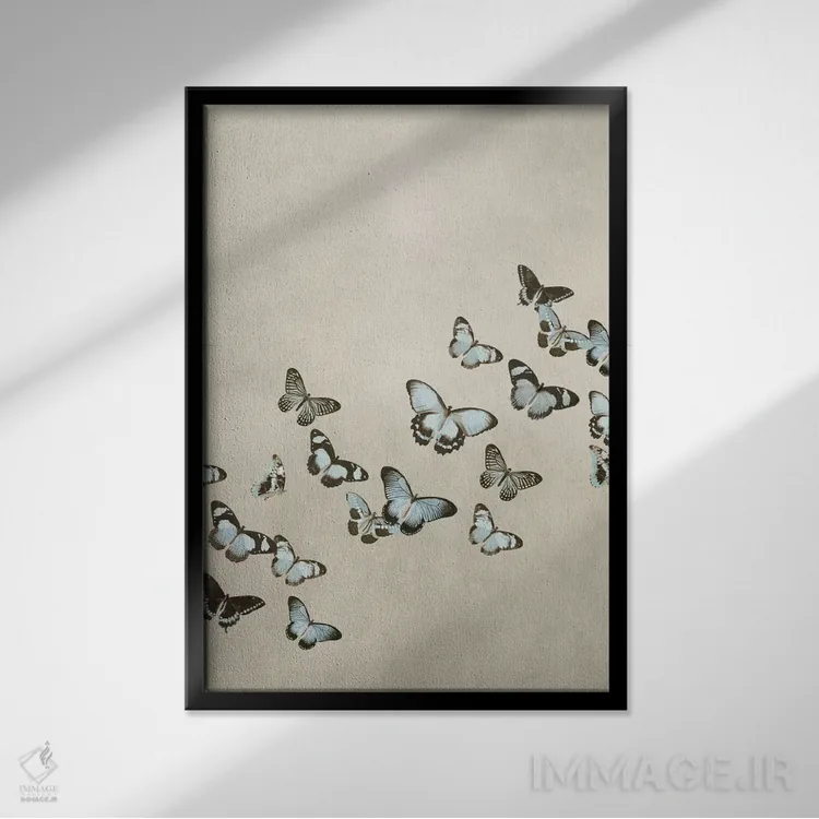 تابلو دکوراتیو پرواز بهاری I اثر دبورا دوولیه - نمای قابدار مشکی