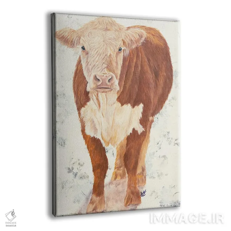 تابلو مدرن گاو مولی موو اثر دایان فیفر - نمای پرسپکتیو محصول
