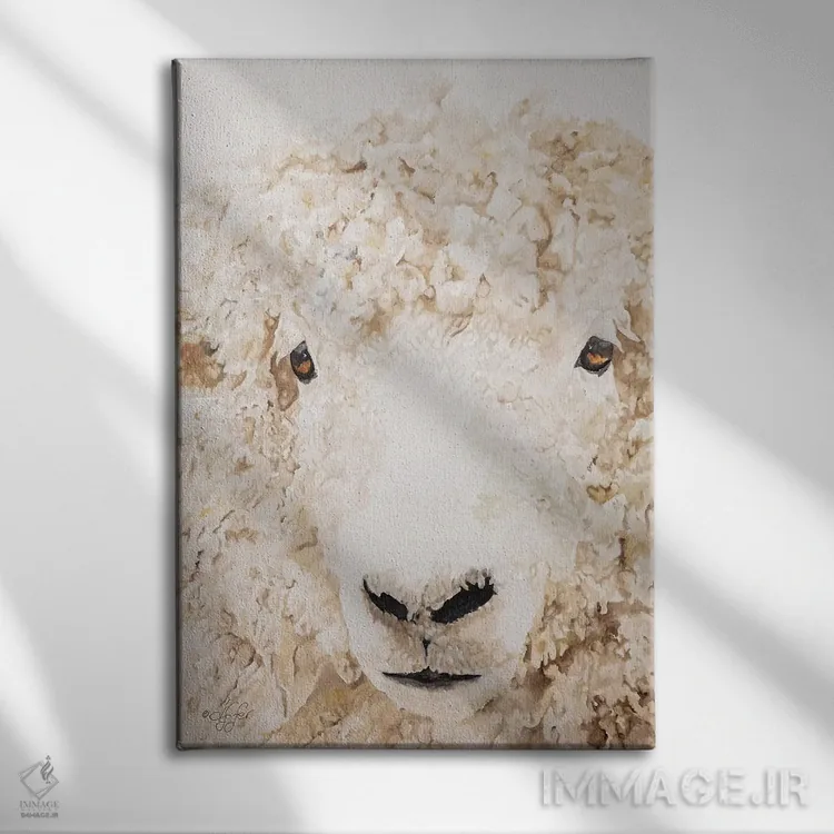 تابلو دکوراتیو پشمالو اثر دایان فیفر - نمای روبهرو روی دیوار