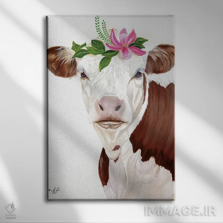 تابلو دکوراتیو دوشیزه ماگنولیا اثر دایان فیفر - نمای روبهرو روی دیوار