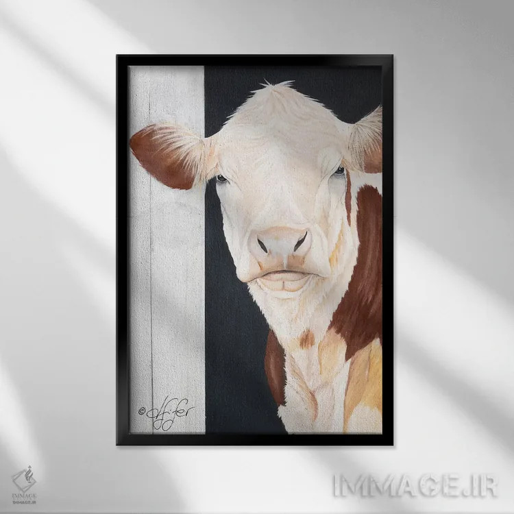 تابلو دکوراتیو بفرمایید داخل اثر دایان فیفر - نمای قابدار مشکی