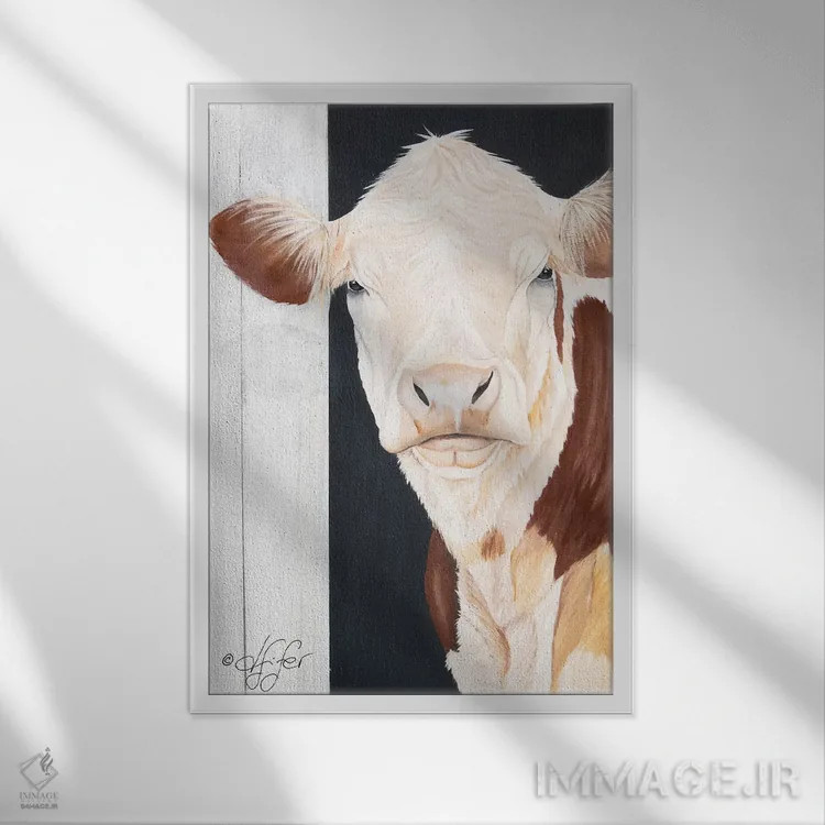 تابلو دکوراتیو بفرمایید داخل اثر دایان فیفر - نمای قابدار سفید