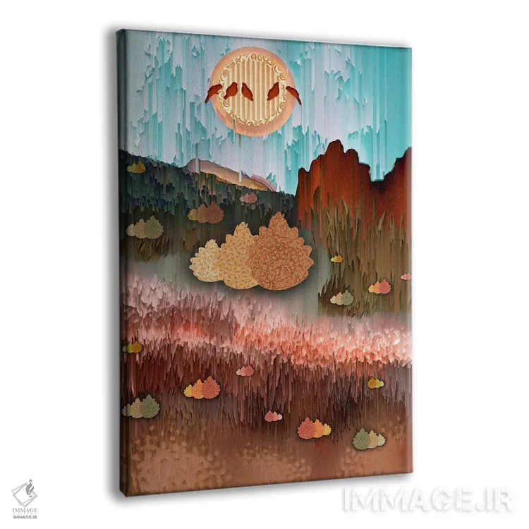 تابلو انتزاعی بیابان انتزاعی اثر دارلا فرارا - نمای پرسپکتیو محصول