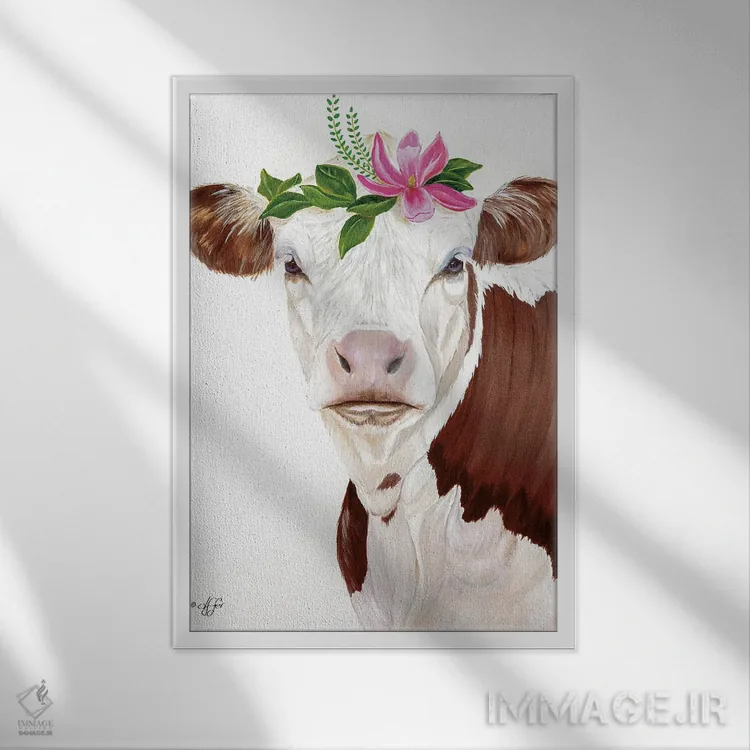 تابلو دکوراتیو دوشیزه ماگنولیا اثر دایان فیفر - نمای قابدار سفید