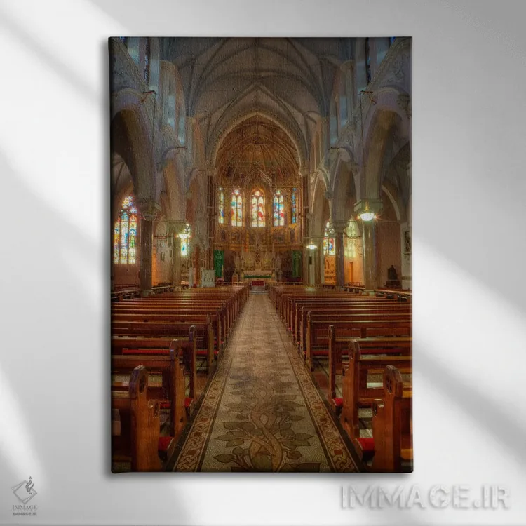 تابلو دکوراتیو Church Of The Sacred Heart Of Jesus, County Roscommon, Conn… اثر دنیس فلهرتی - نمای روبهرو روی دیوار