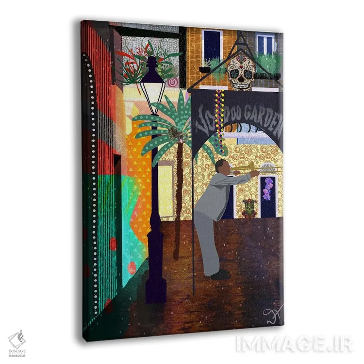 تابلو دکوراتیو محله فرانسوی اثر دارلا فرارا - نمای پرسپکتیو محصول