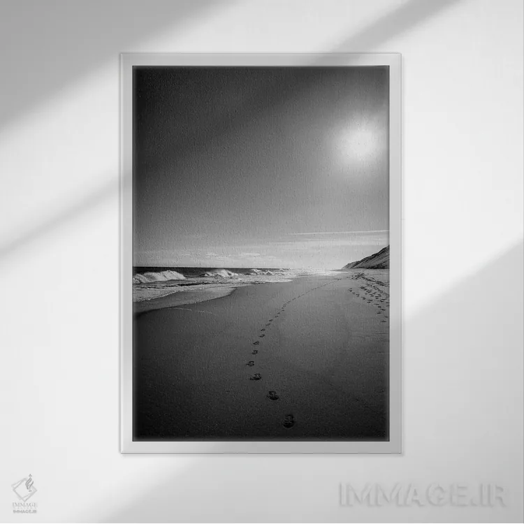 تابلو دکوراتیو به سوی شرق اثر داگ فولک - نمای قابدار سفید